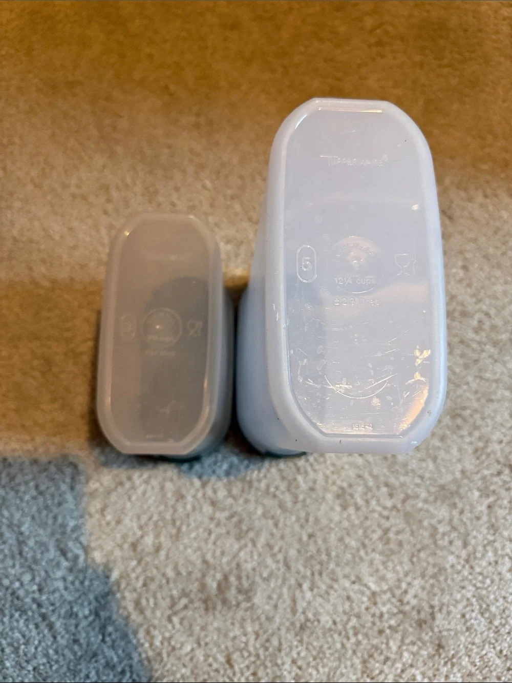 Tupperware Food Storage Container Set with Dark Green Lids - 2 Piece